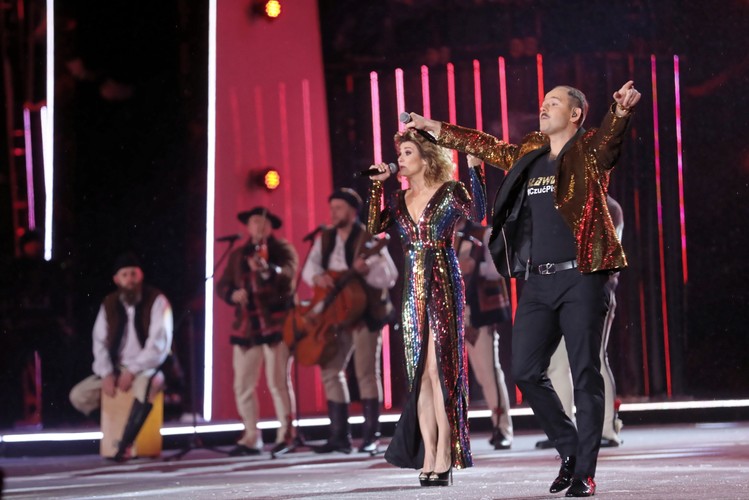 Sławomir i Kajra podczas Sylwestra z Dwójką w Zakopanem