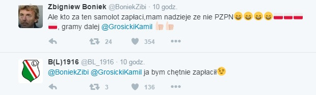 Tweet Zbigniewa Bońka i odpowiedź Bogusława Leśnodorskiego