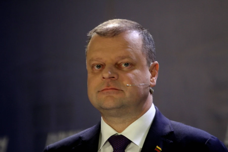 Saulius Skvernelis, jeden z liderów wyścigu o urząd prezydenta na Litwie.