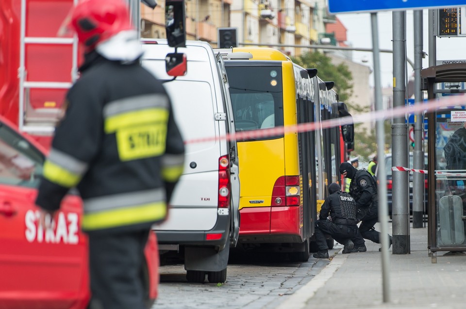 WROCŁAW AUTOBUS PAKUNEK WYBUCH (miejsce zdarzenia)