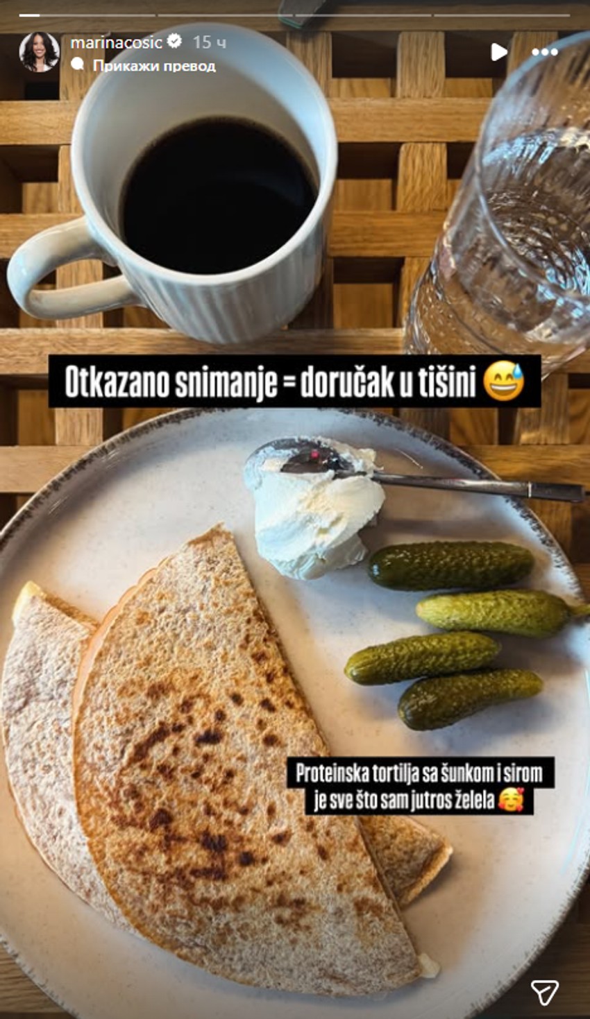 Marina Ćosić doručak za 300 dinara