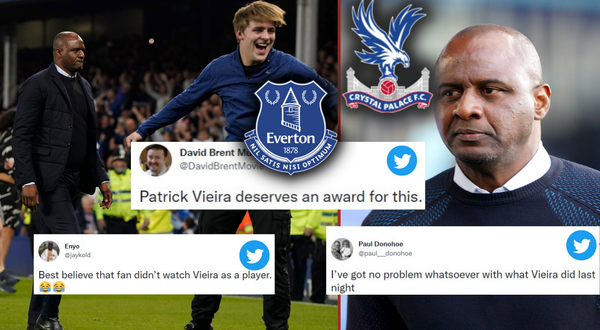 Social media reactions to Patrick Vieira's pitch-invader incident on Thursday night
