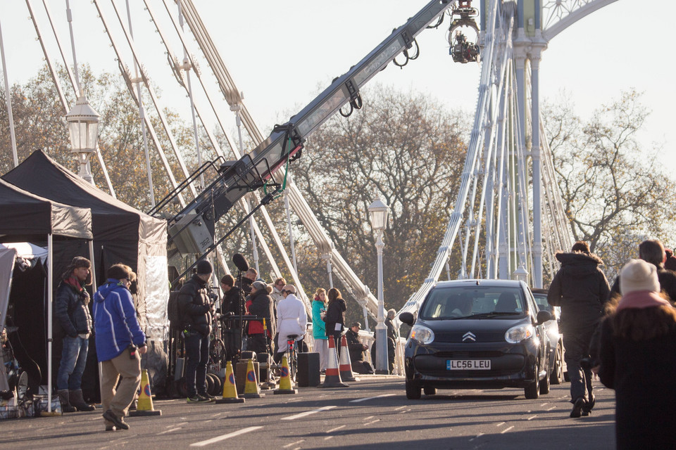 Renee Zellweger na planie filmu "Bridget Jones’s Baby"