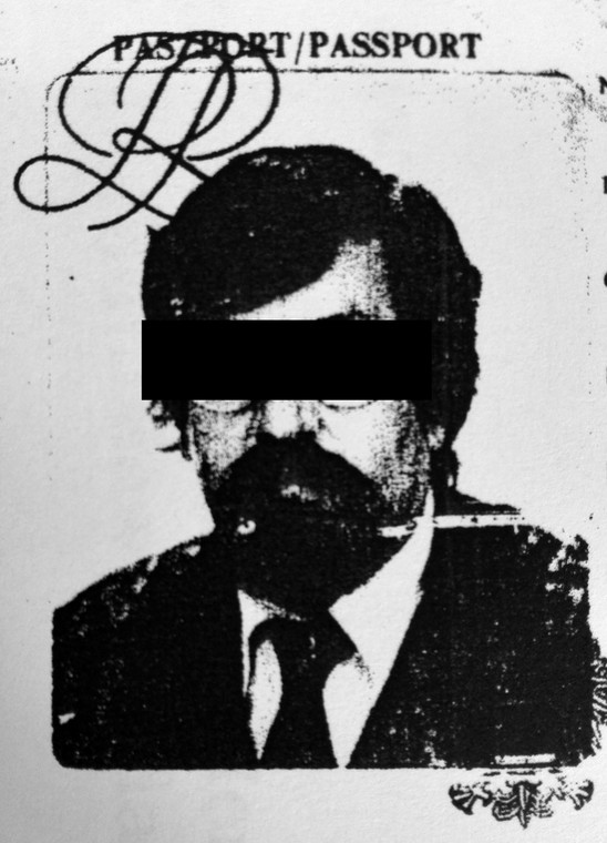 Zdjęcie paszportowe Ryszarda J. (1992 r.)