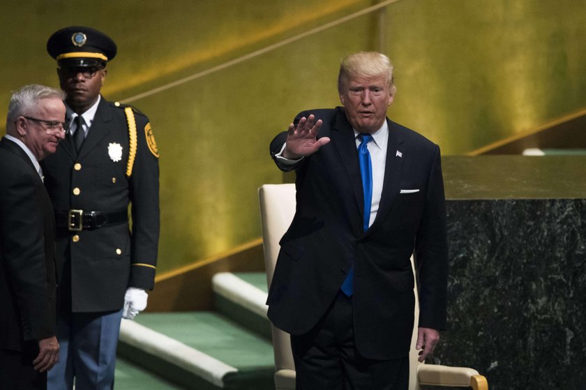 President Trump Arrives At The United Nations To Address The General Assembly