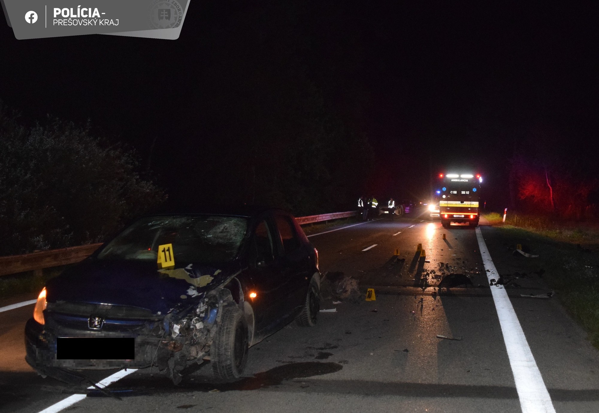 Na ceste medzi Prešovom časť Cemjata a Rokycanmi došlo k vážnej dopravnej nehode.