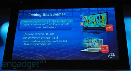 Intel zaprezentował na targach Computex jak będzie działać 3D w Intel HD Graphics. Źródło: engadget.com.