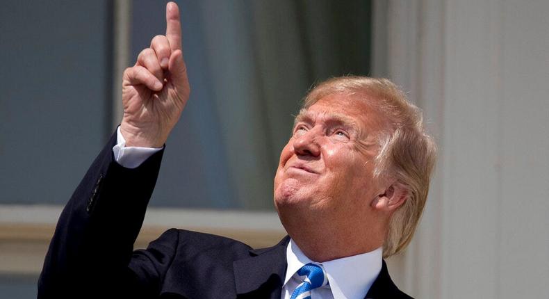 Former President Donald Trump correctly identifies the sun during an eclipse.Andrew Harnik