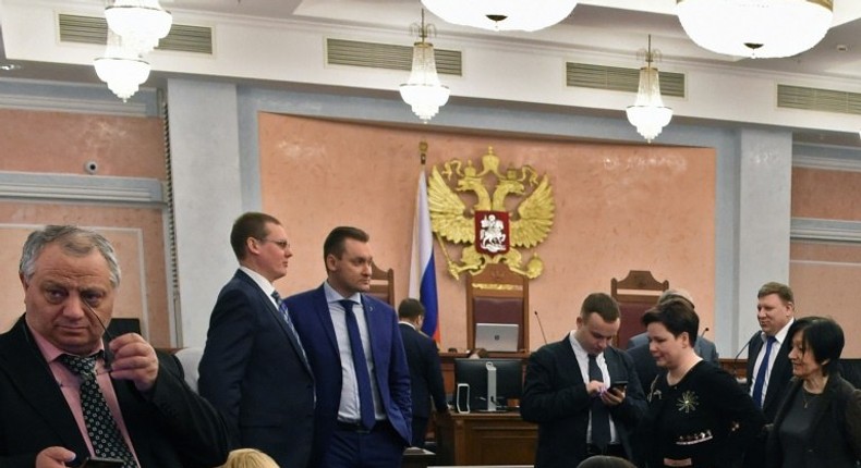 The Russian branch of Jehovah's Witnesses had appealed a ban on their religion, which the justice ministry had labeled an extremist organization in this April 2017 hearing, but the Russian Supreme Court upheld the ban