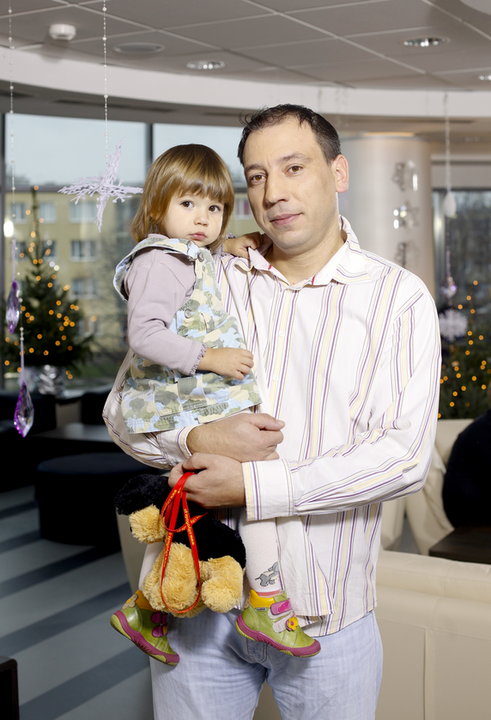 Jacek Olszewski z córką Lilianą w "Pytaniu na śniadanie" w 2009 r.