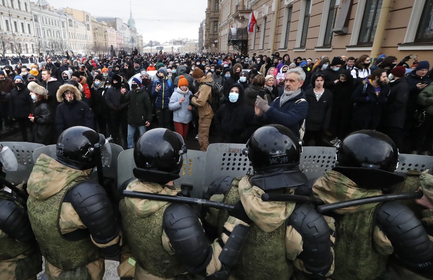 Protest u Sankt Peterburgu krajem januara 