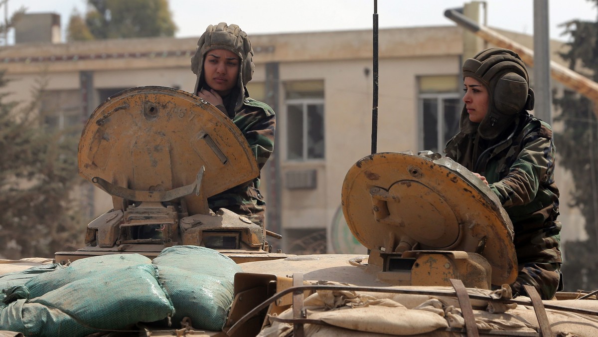 SYRIA-CONFLICT-ARMY-WOMEN