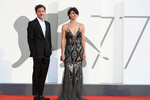 Michał Englert i Małgorzata Szumowska na premierze ich filmu „Śniegu już nigdy nie będzie podczas 77. Festiwalu Filmowego w Wenecji, 7 września 2020 r.
