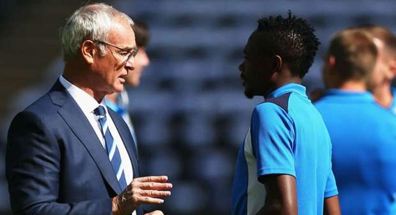 Ahmed Musa with former Leicester FC Coach 