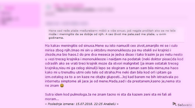 Uporno veruju da postoji neko oboljenje iako brojna ispitivanja na to ne ukazuju