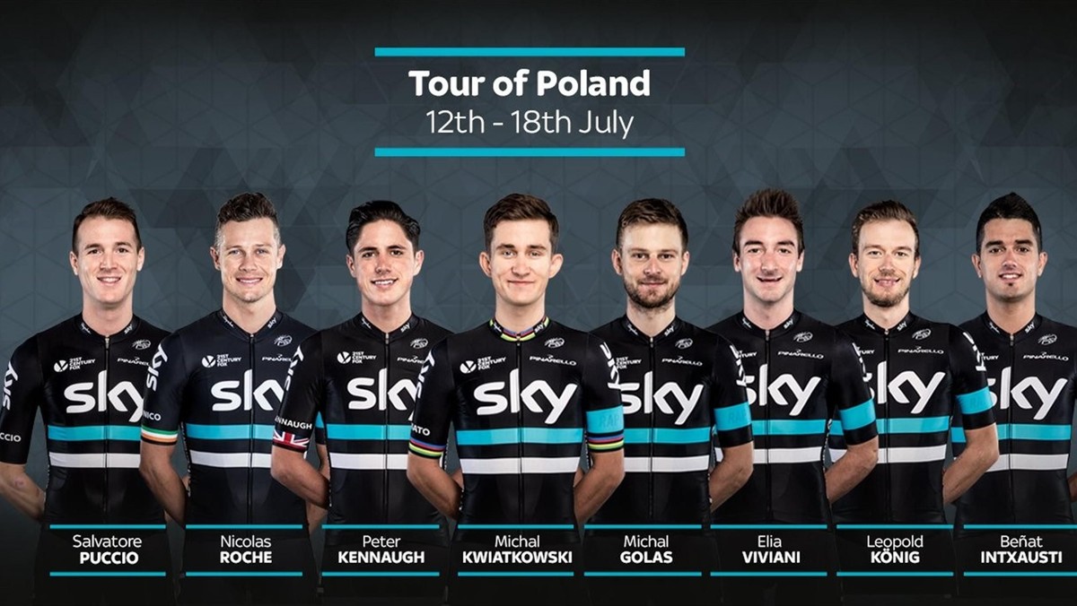 Michałowie Kwiatkowski i Gołaś znaleźli się w składzie grupy Sky na 73. Tour de Pologne. "Kwiato" najprawdopodobniej będzie nominalnym liderem, ale w brytyjskiej ekipie znaleźli się i inni kolarze, którzy będą w stanie wygrać polski wyścig.