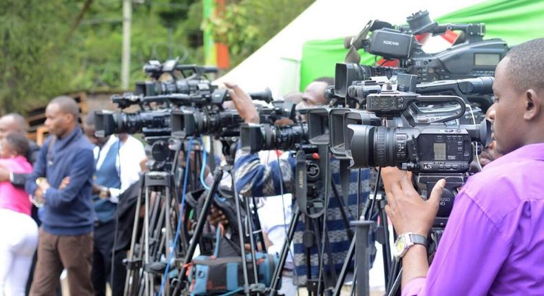 Kenyan journalists covering an event