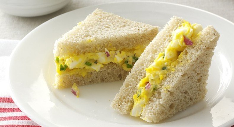 Delicious egg salad for sandwich