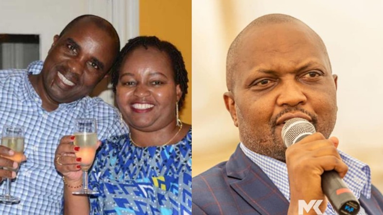 Anne Waiguru with her Husband and Moses Kuria. Moses Kuria reveals warning message received from Ann Waiguru's husband