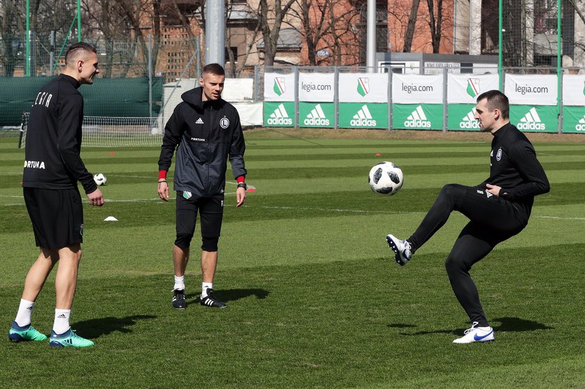 Pilka nozna. Ekstraklasa. Legia Warszawa. Trening. 05.04.2018