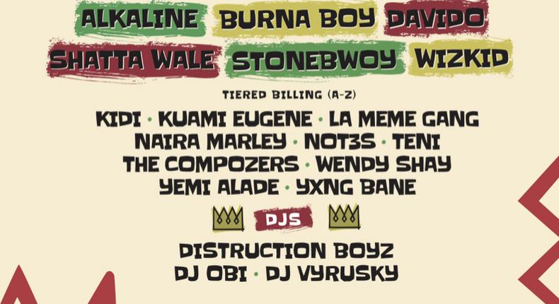 AfroNation Ghana LineUp