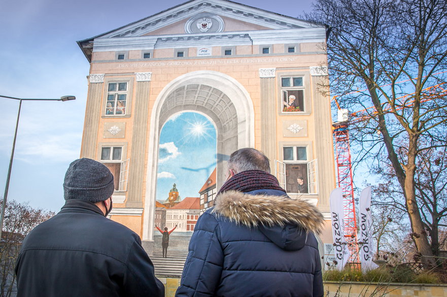 Trójwymiarowy mural przy Jagiełły fot. Urząd Miasta Gorzowa