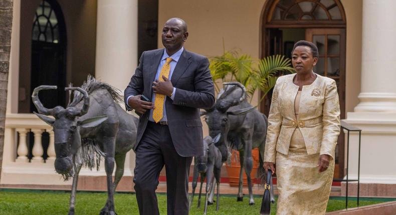 President William Ruto and First Lady Rachel Ruto at State House on September 29, 2022