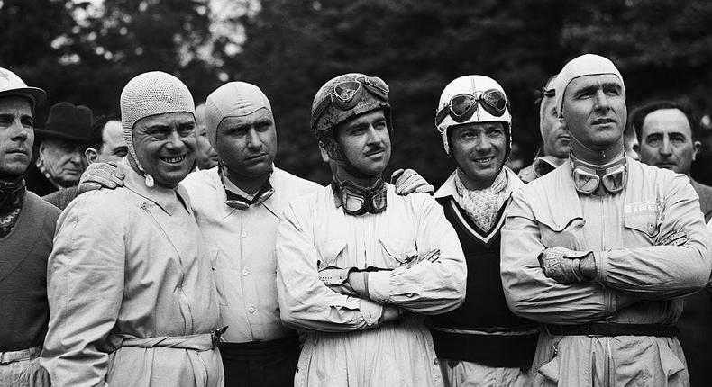 Formula 1 drivers at the 1951 Paris Grand Prix.Universal/Corbis/VCG via Getty Images