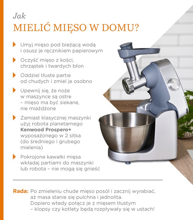 Jak mielić mięso w domu? - infografika