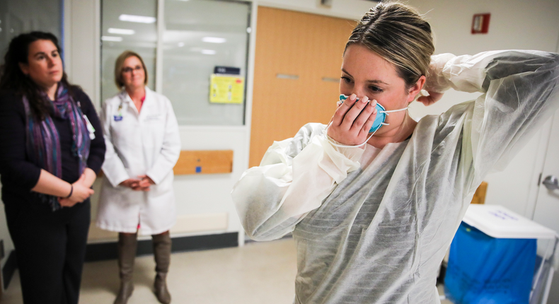 coronavirus hospital doctor healthcare workers masks