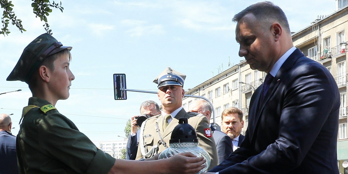 Prezydent Andrzej Duda uczcił pamięć powstańców warszawskich.