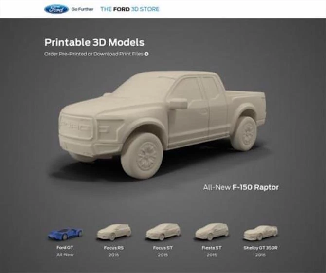 Na dedykowanej stronie można pobrać pliki z modelami 3D samochodów Forda