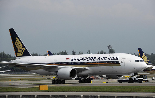 Samolot linii Singapore Airlines. Fot. Munshi Ahmed/Bloomberg