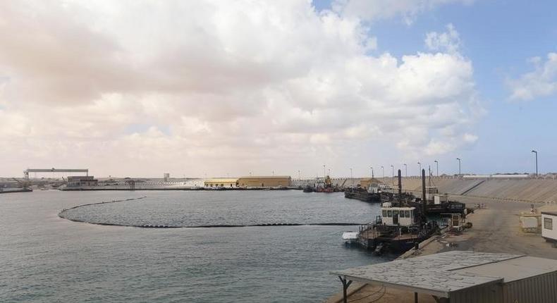 A view of the anchorage at the Es Sider export terminal in Ras Lanuf, west of Benghazi March 11, 2014. 