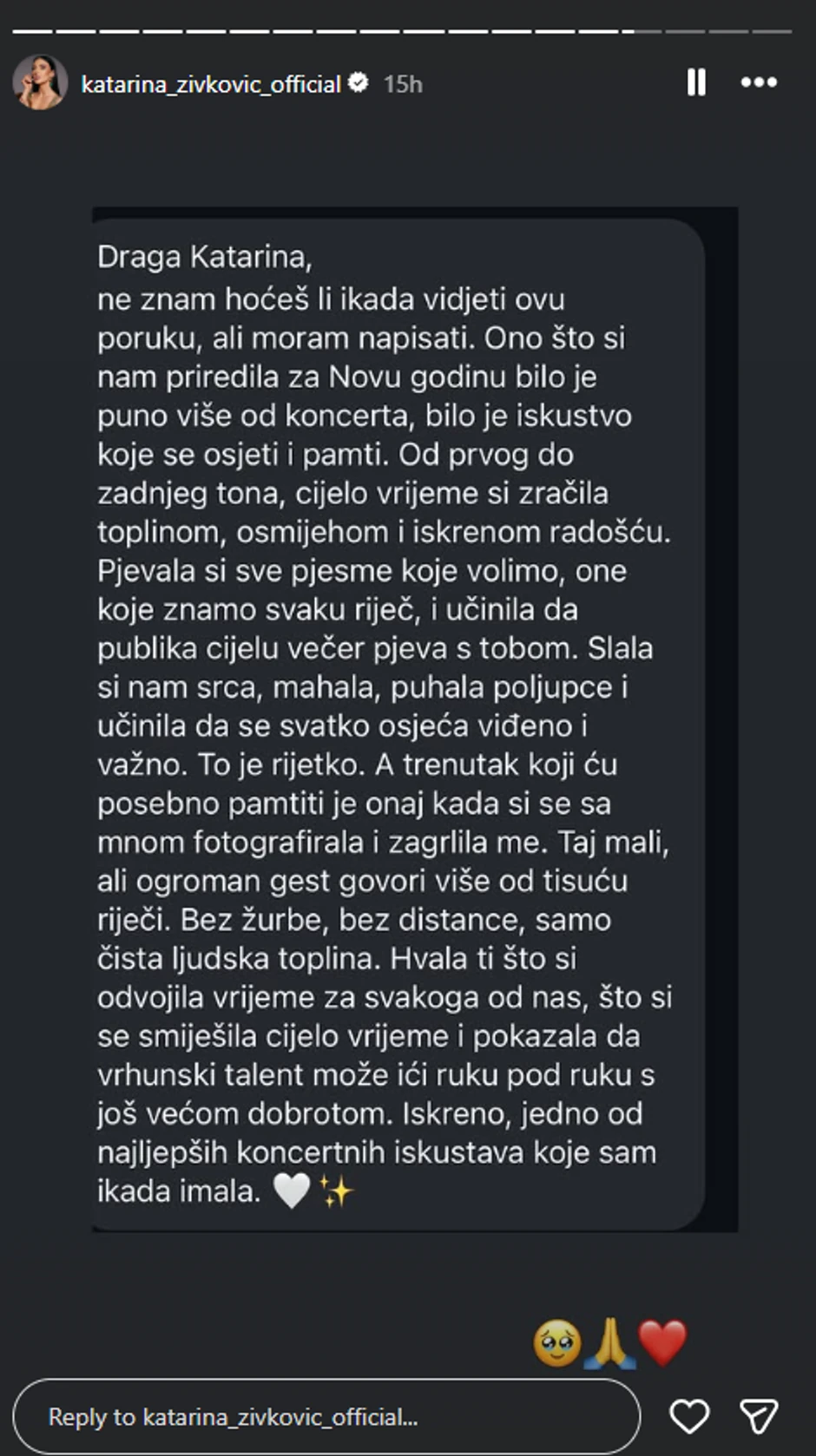 Objava Katarine Živković