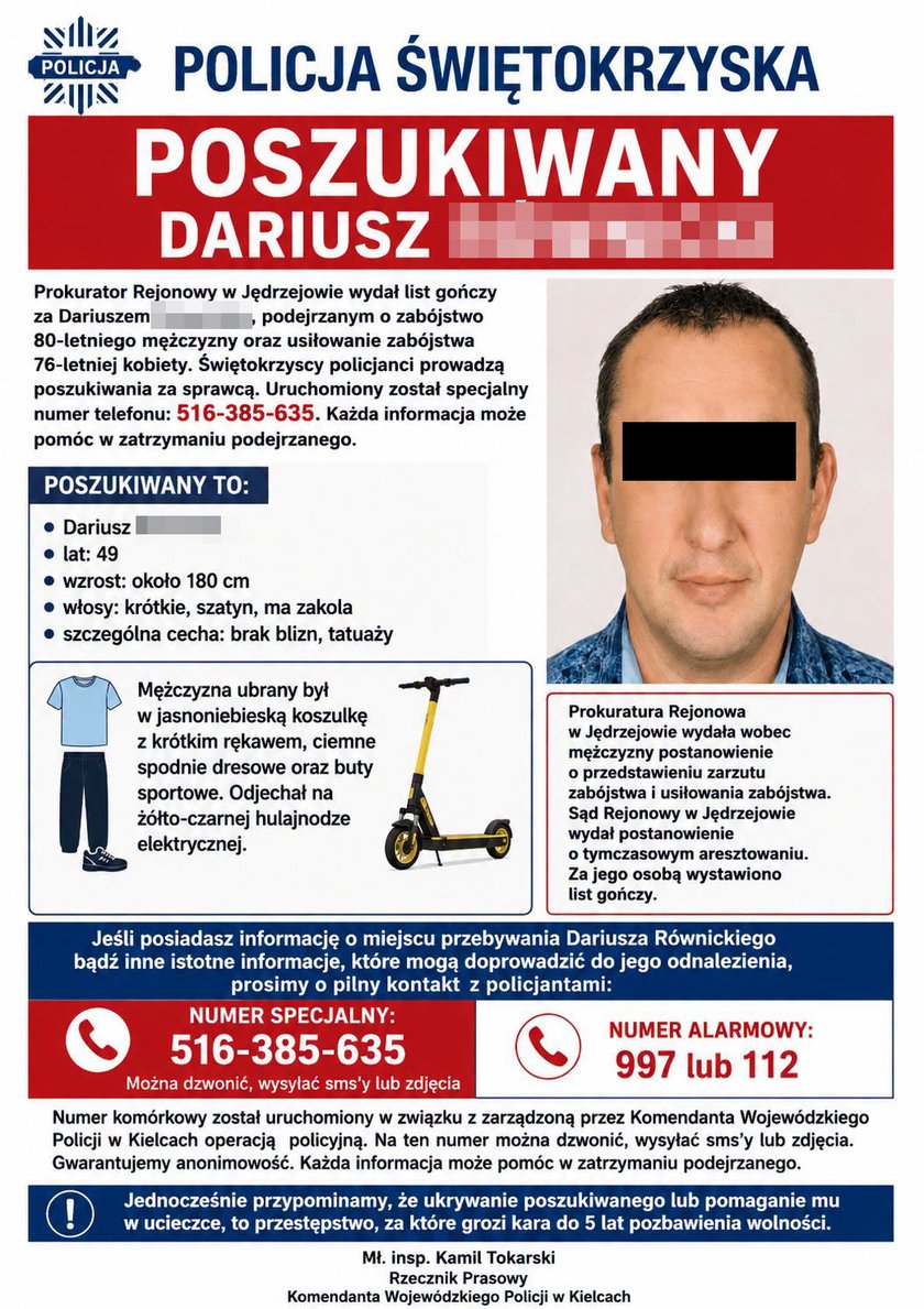 Koniec obławy pod zbrodni we wsi Mierzawa. Policja odnalazła Dariusza R. 