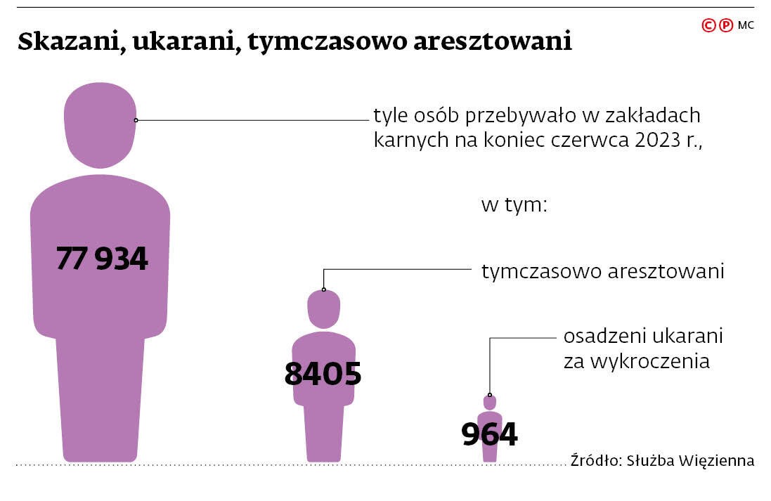 Skazani, ukarani, tymczasowo aresztowani