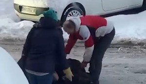 Žena pala nasred puta