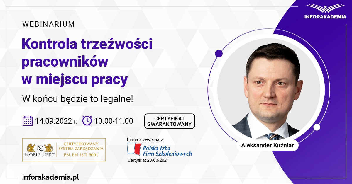Webinarium Kontrola Trzeźwości