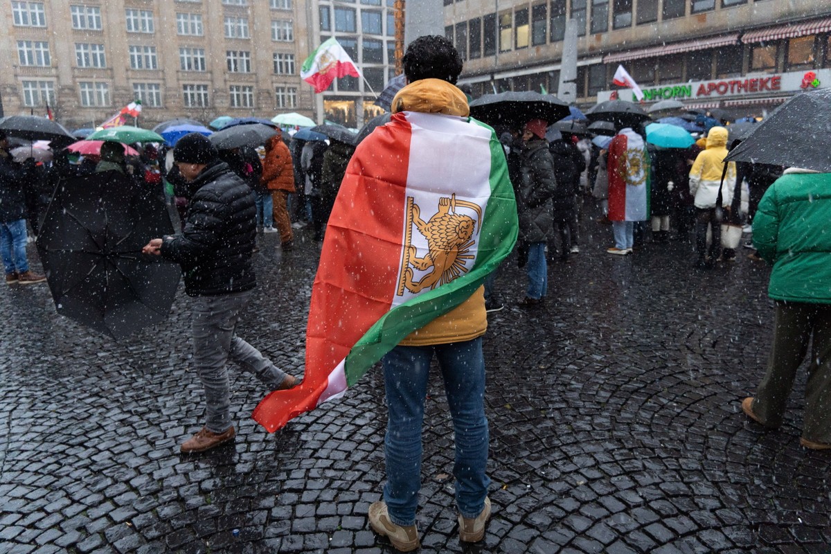 Protest w Niemczech wyrażający poparcie dla Irańczyków