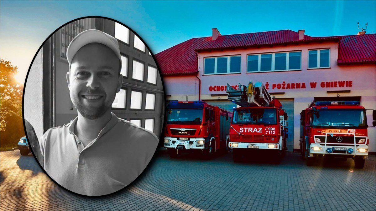 Strażacy z Gniewu wyjechali do wypadku: na miejscu znaleźli martwego kolegę