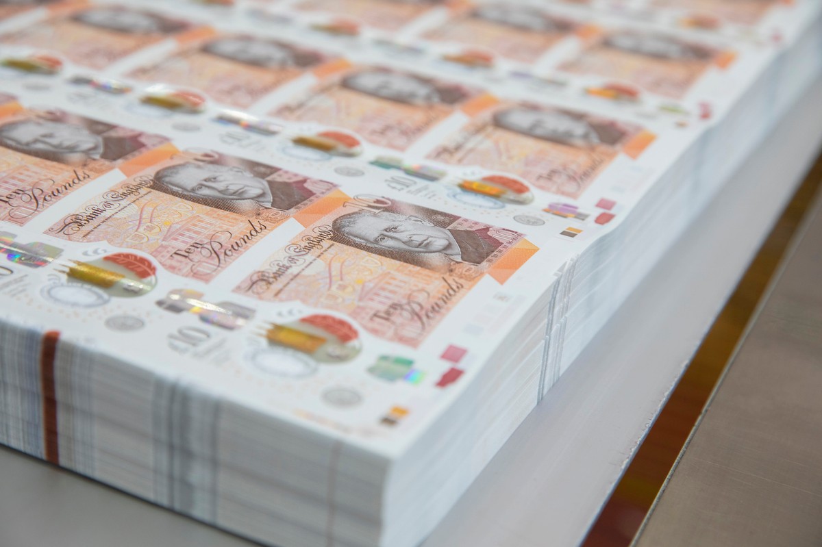 Funt brytyjski - nowe wzory banknotów z wizerunkiem króla Karola III. Źródło: Materiały prasowe Bank of England