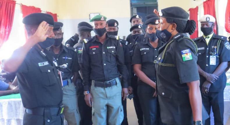 1, 070 promoted policemen in Sokoto wear new ranks.  [NAN]