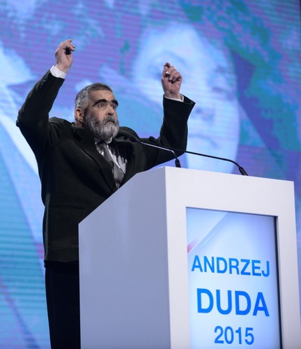 Janusz Rewiński na konwencji PiS