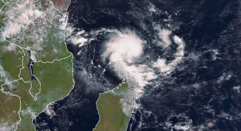 Initial stages of Cyclone Kenneth captured via satelite