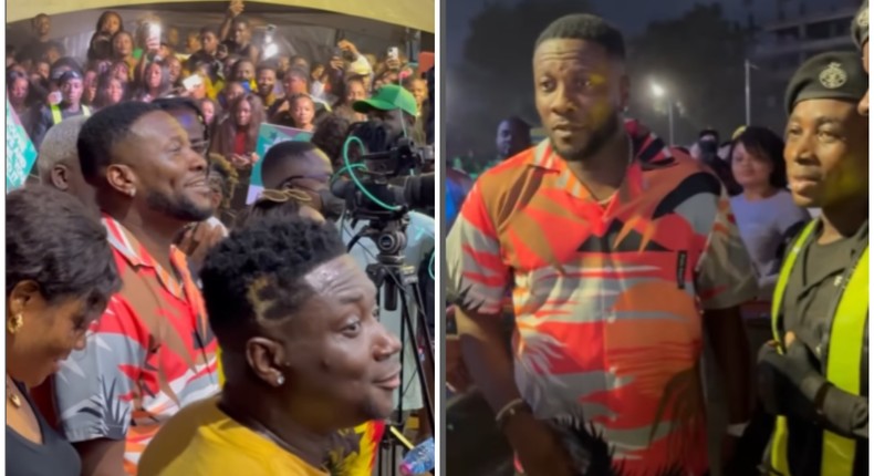 Video: Asamoah Gyan arrives to provide support to Afua Asantewaa's effort at a sing-a-thon