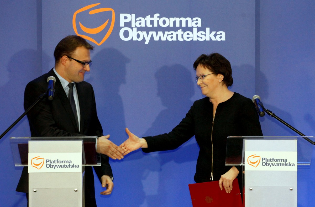 Radosław Witkowski i Ewa Kopacz