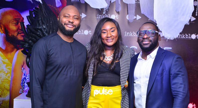 Naz Onuzo and members of the Inkblot Production team at the premiere of 'Who's The Boss' [PULSE]