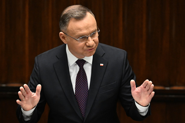 Andrzej Duda podczas pierwszego posiedzenia Sejmu X kadencji