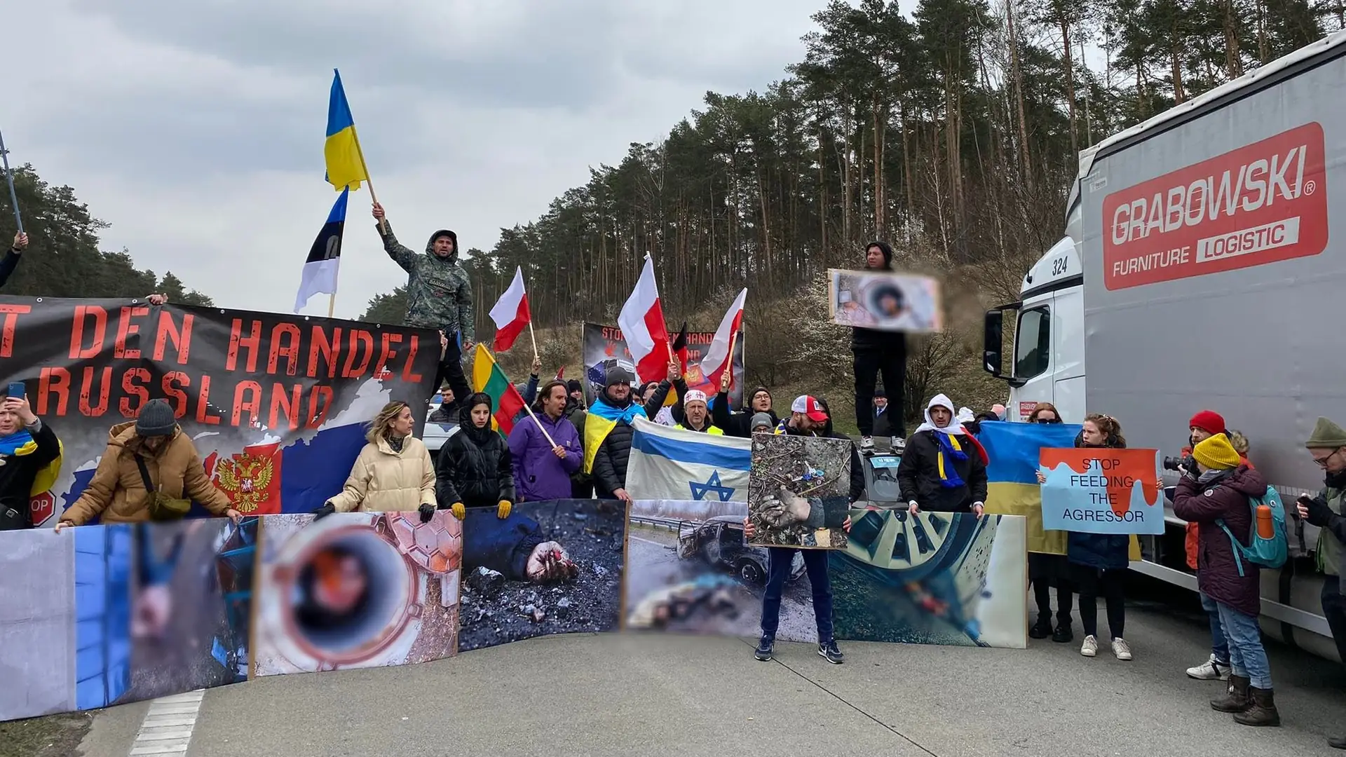 Blokada granicy polsko-niemieckiej. Aktywiści domagają się zaprzestania handlu z Rosją